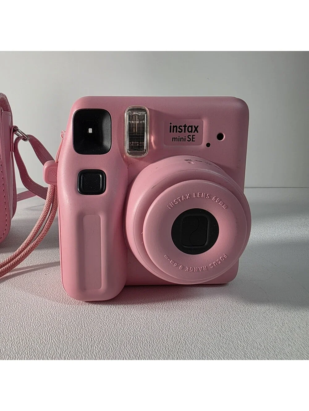 Fujifilm Instax Mini SE Instant Film Camera Pink W/ Case TESTED